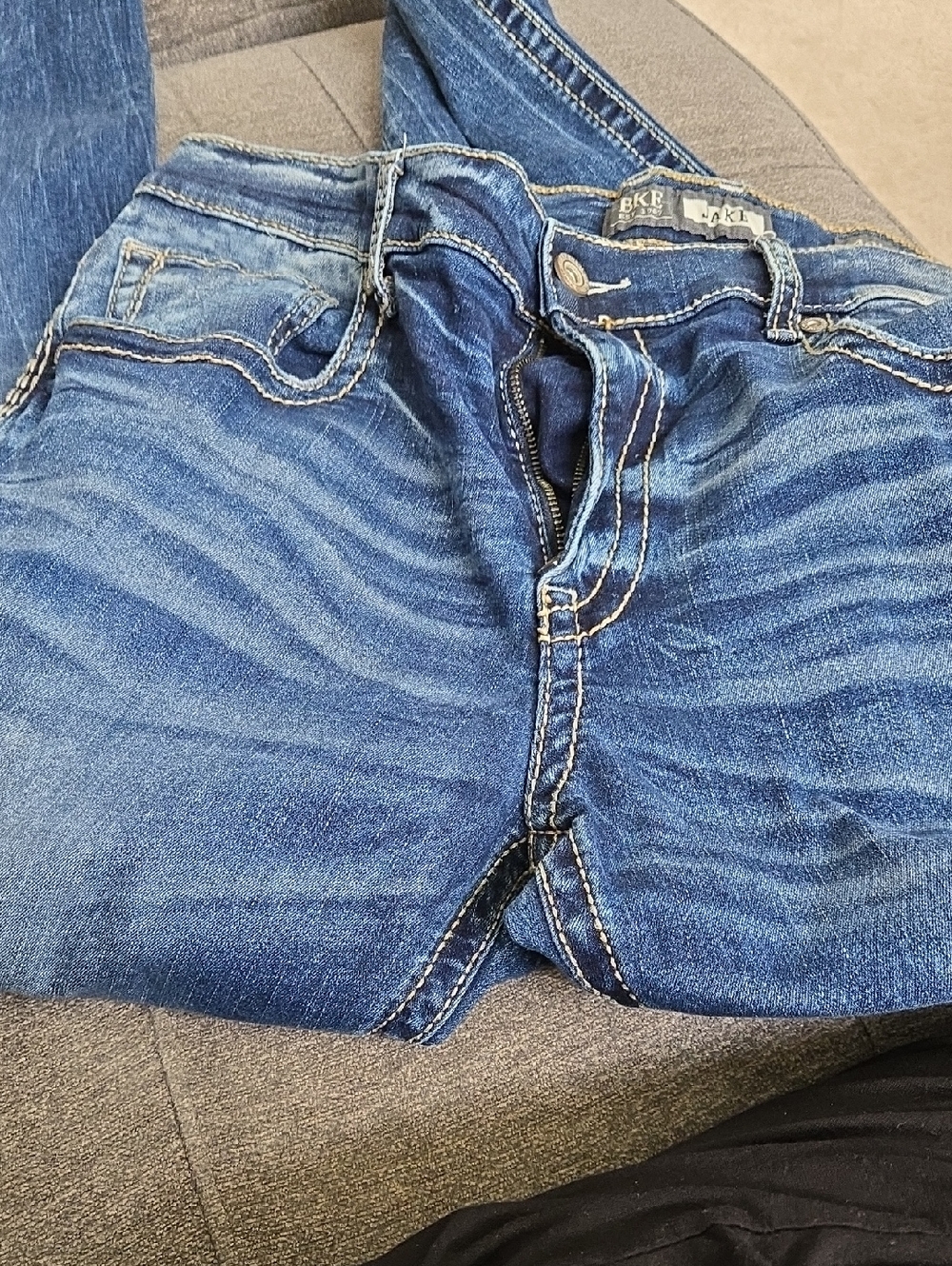 BKE Jake Men's 40L Mid Blue Faded Jeans